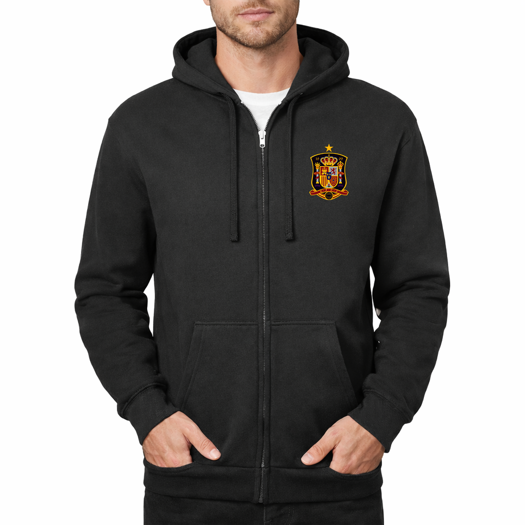 Men's Spain National Soccer Team Zipper Hoodie