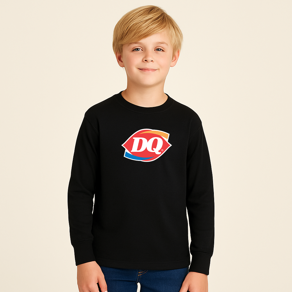 Youth Kids DQ Dairy Queen Long Sleeve T-Shirt