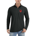Men’s Albania National Soccer Team - Lightweight Quarter-Zip Athletic Shirt – Long Sleeve Performance Wear