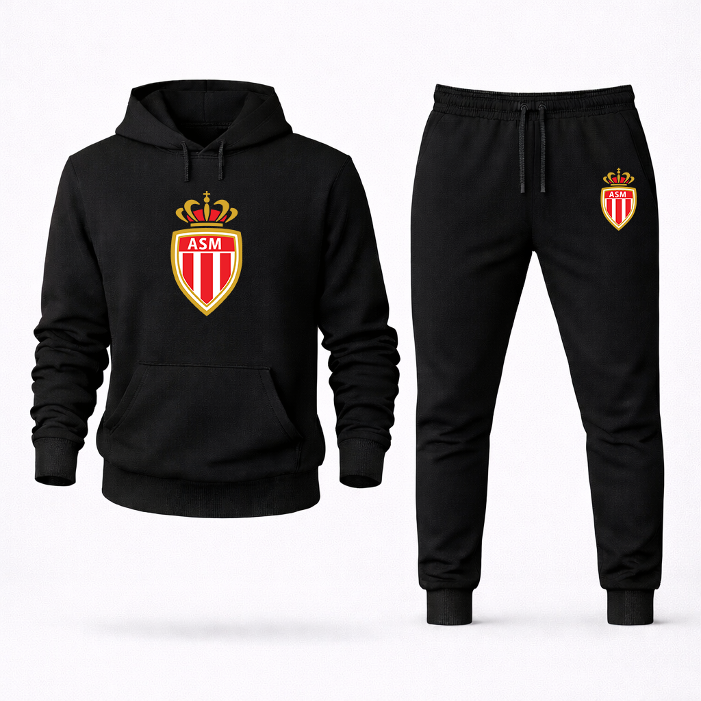 Men's AS Monaco FC Hoodie Joggers Set