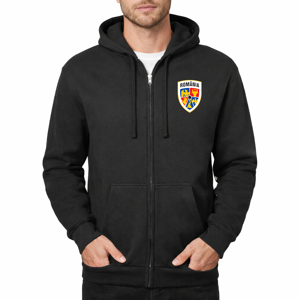 Men's Romania National Soccer Team Zipper Hoodie
