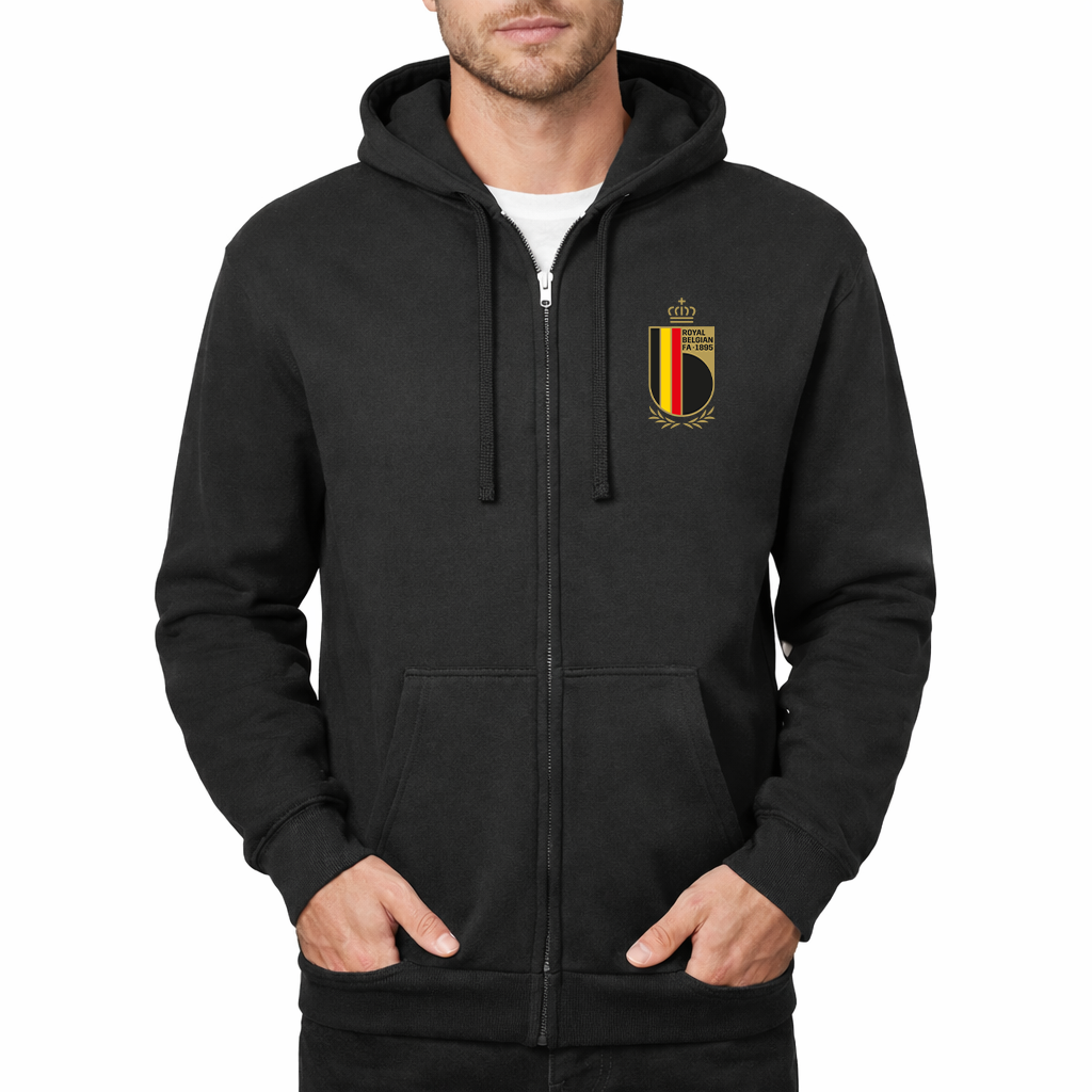 Men's Belgium National Soccer Team Zipper Hoodie