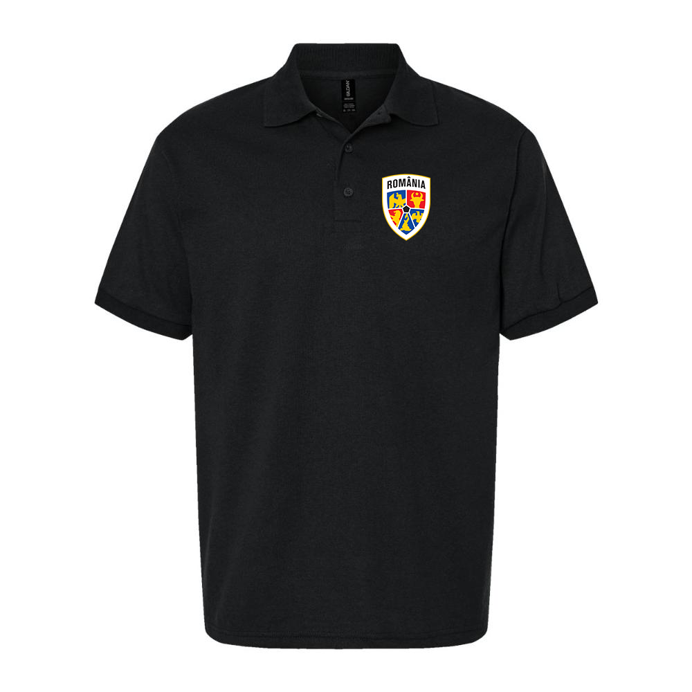 Men's Romania National Soccer Team Dry Blend Polo