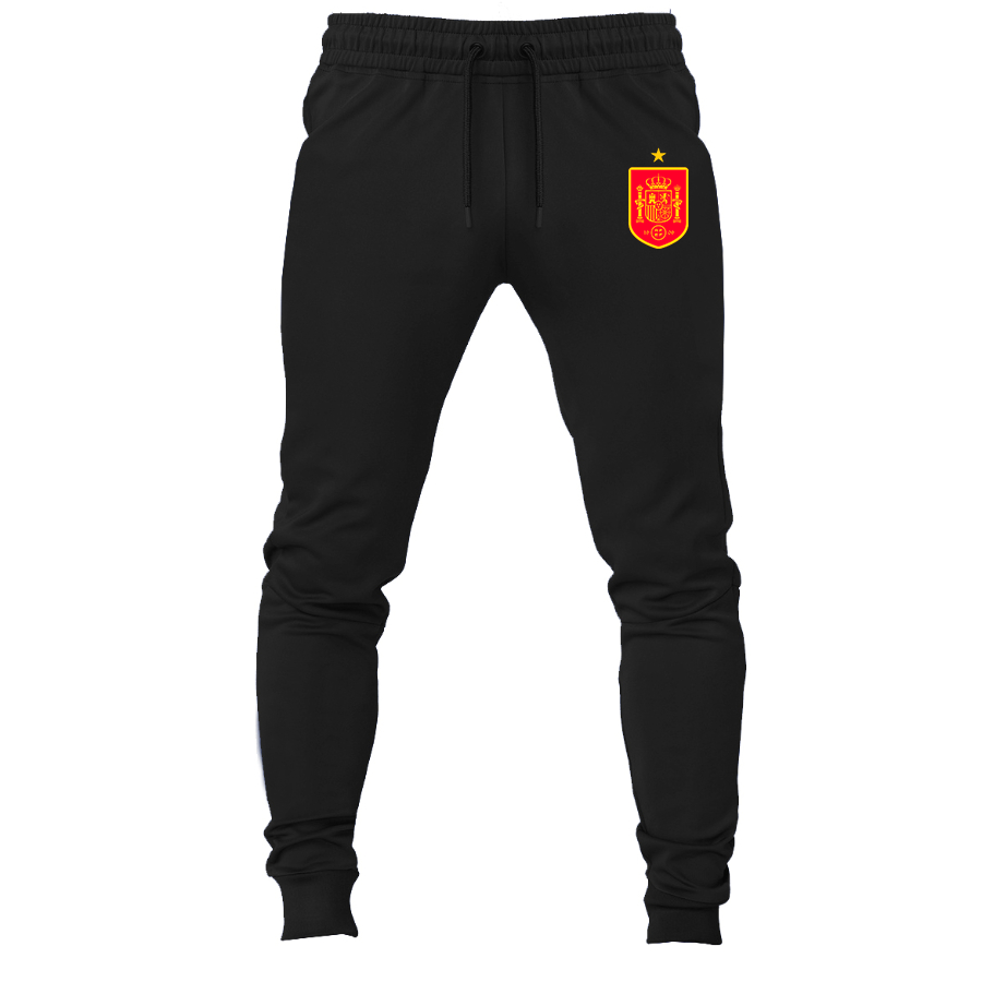 Men's Spain Red Logo National Soccer Team Joggers Sweatpants