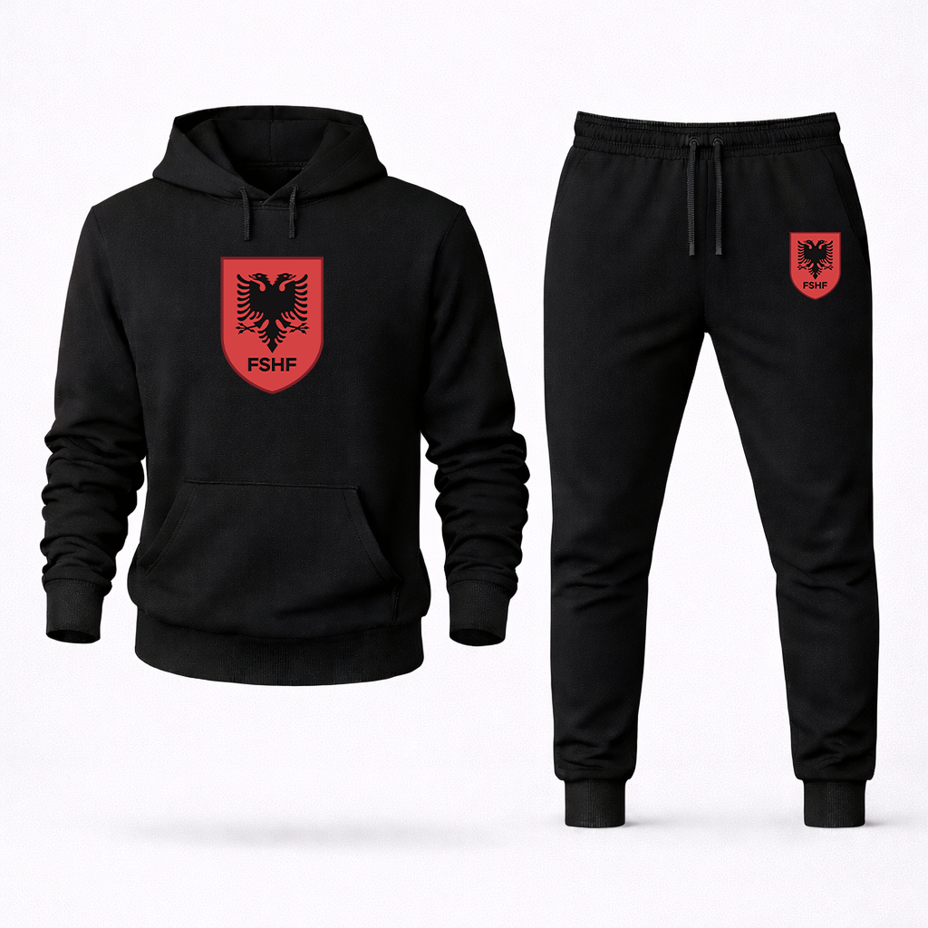 Men's Albania National Soccer Team Hoodie Joggers Set