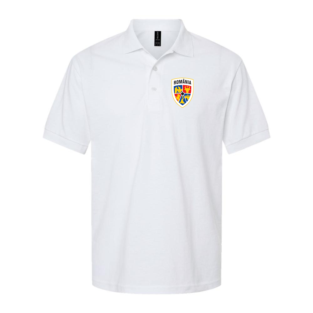 Men's Romania National Soccer Team Dry Blend Polo